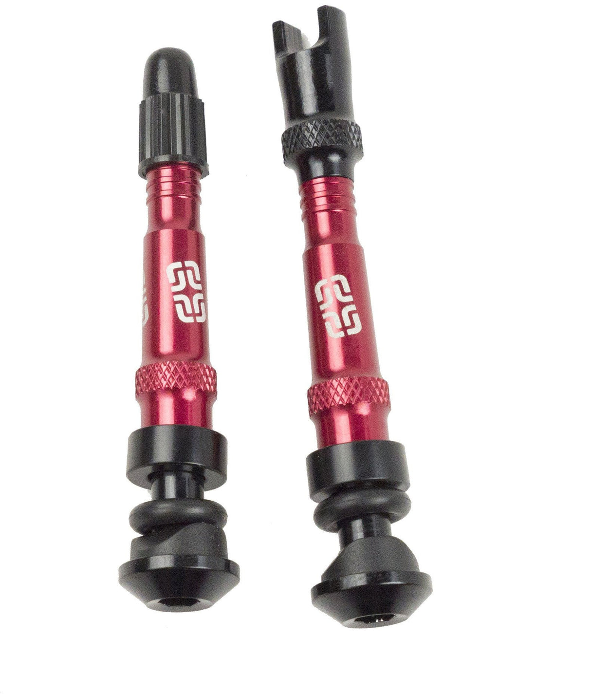 E13 Set 2 Alum Tubeless Valves Red TR1UNA-114