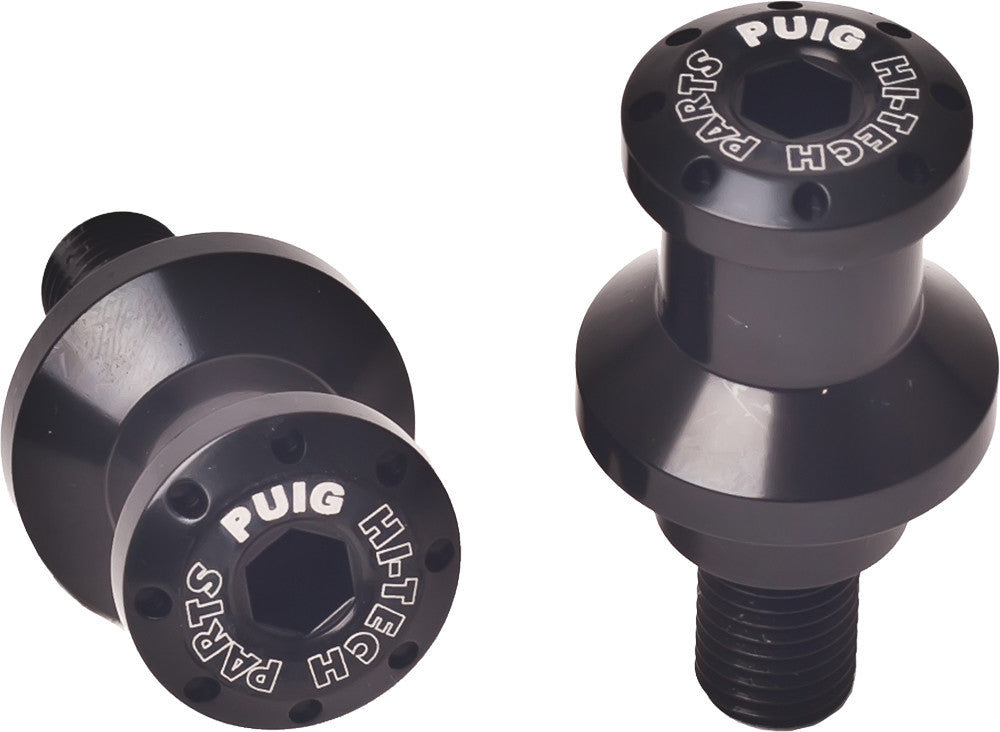 PUIG Swingarm Spools Hi-Tech 6mm Black 2/Pk 5922N