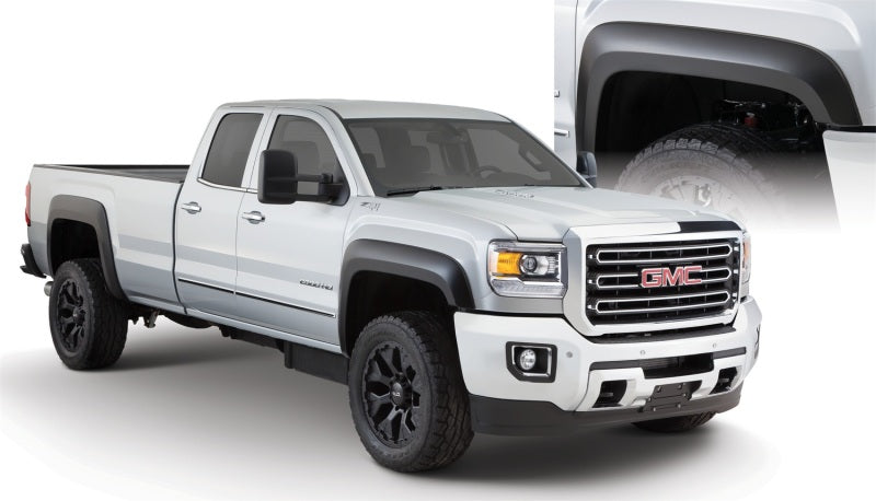 Bushwacker 15-18 GMC Sierra 2500 HD Extend-A-Fender Style Flares 4pc 78.8/97.6in Bed - Black 40966-02