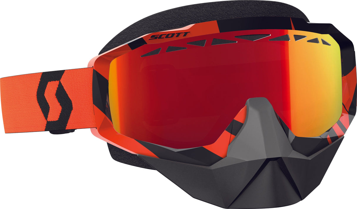 SCOTT Goggle Hustle Snow Blk/O Rg Amp Red Chrome Lens 262582-1009312