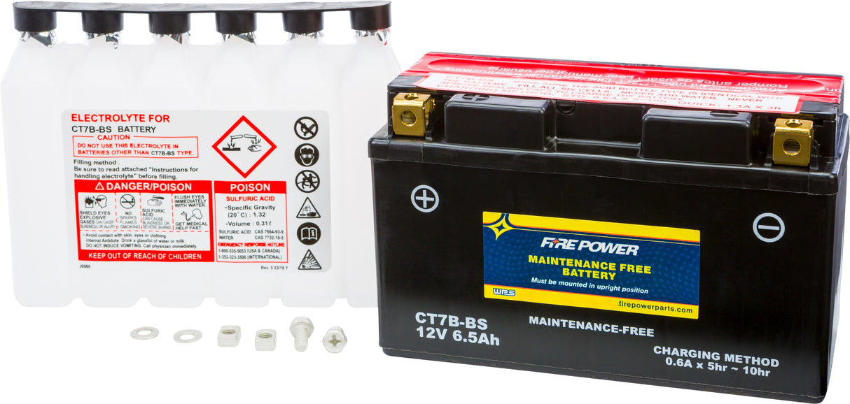FIRE POWER Battery Ct7b-Bs Maintenance Free CT7B-BS