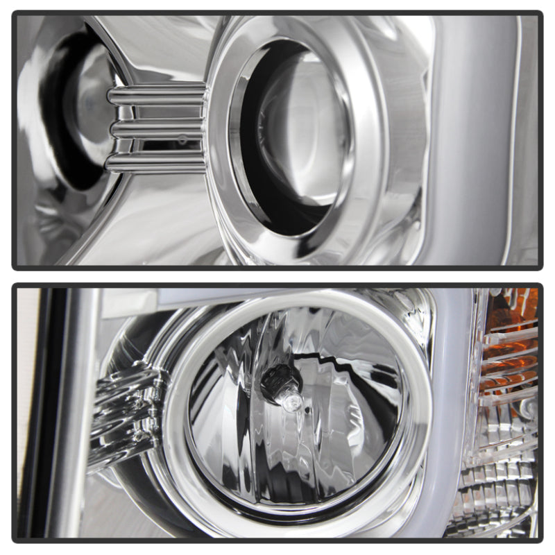 Spyder Chevy Silverado 1500 14-16 Projector Headlights Light Bar DRL Chrm PRO-YD-CS14-LBDRL-C 5079480