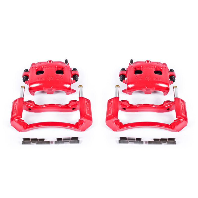 Power Stop 02-05 Dodge Ram 1500 Front Red Calipers w/Brackets - Pair S4832