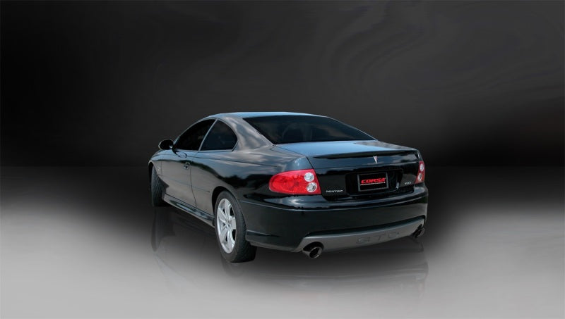 Corsa 05-06 Pontiac GTO 6L V8 2.5in Sport Cat-Back Exhaust + XPipe w/Dual Exit Single 4in BlackTips 14189BLK