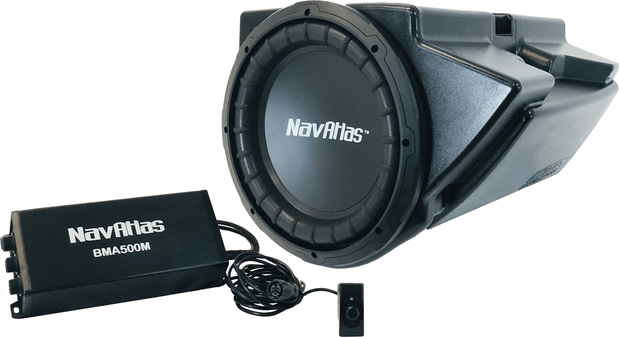 NAVATLASUnderdash Subwoofer 10 In. With 500w Amp PolNRZ10BPK