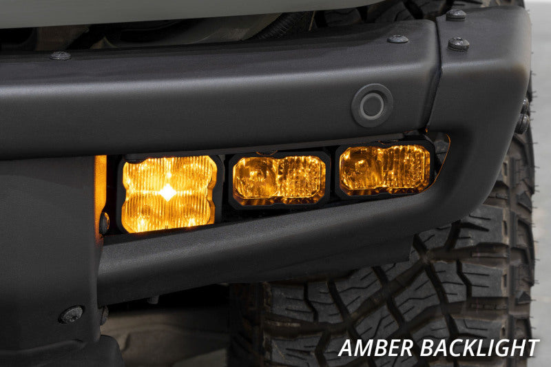 Diode Dynamics 21-Up Ford Bronco Stage Series Fog Pocket Kit - Yellow Sport DD7179