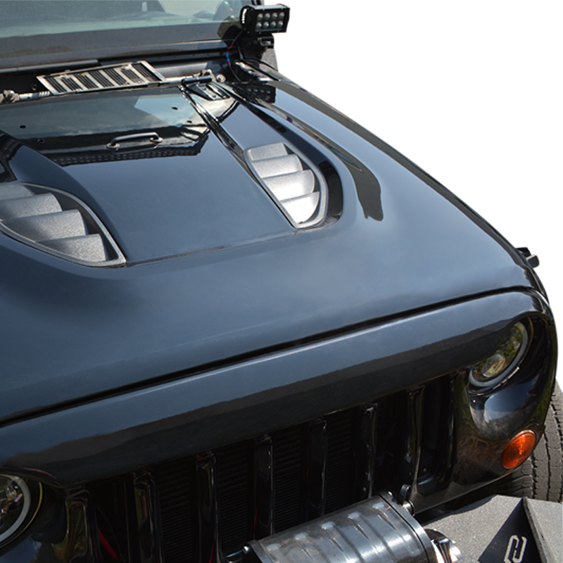 DV8 Offroad 07-18 Jeep Wrangler JK Rubicon 10th Anniversary Replica Hood HDMB07-TA