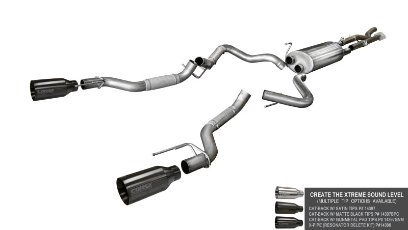 Corsa 2017 Ford F-150 Raptor 3.5L V6 Super Cab / Super Crew Cab 3.0in Muffler Upgrade Kit 14398