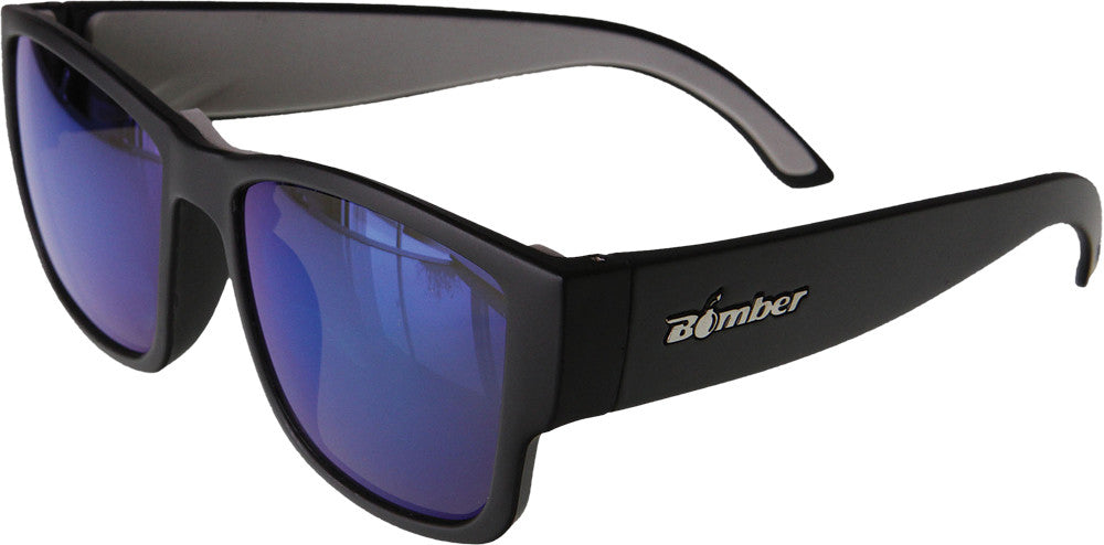 BOMBER Gomer Bomb Floating Eyewear Matte Black W/Blue Mirror Lens GM101-BM