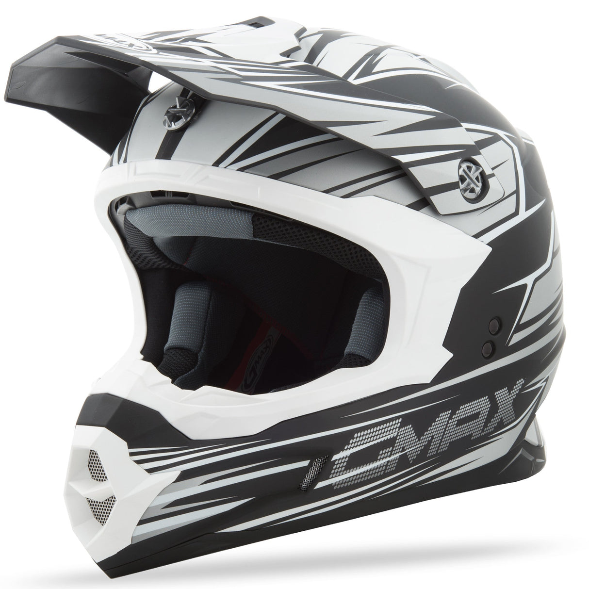 GMAX Mx-86 Off-Road Raz Helmet Matte Black/Silver/White Md G3861455 TC-17F
