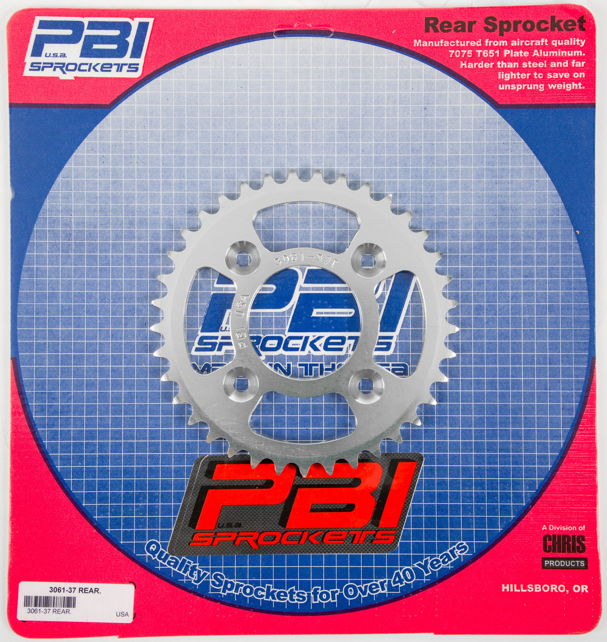 PBIRear Sprocket Aluminum 37t-420 Hon3061-37-1