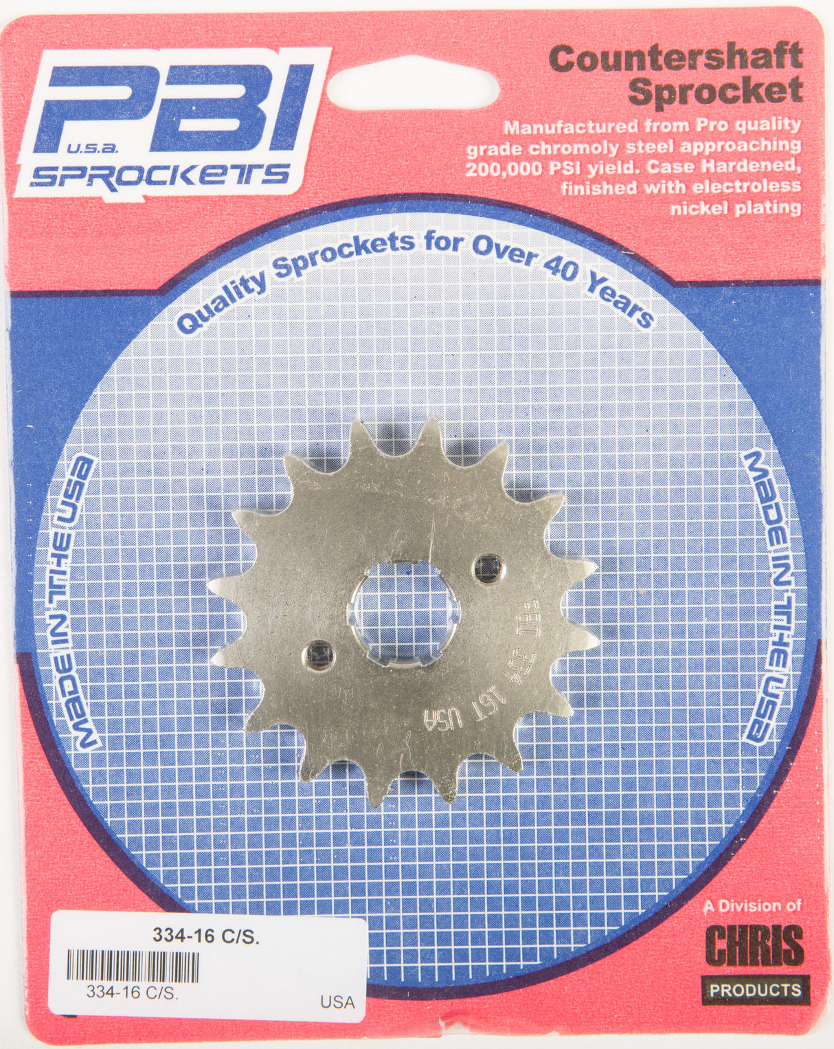 PBIFront Cs Sprocket Steel 16t-428 Hon/Kaw/Yam334-16