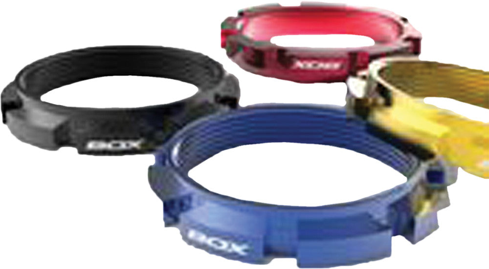 BOX Edge Cassette Alloy Anodized Lock 8 Prong Ring Red BX-HU13EDGLR-RD