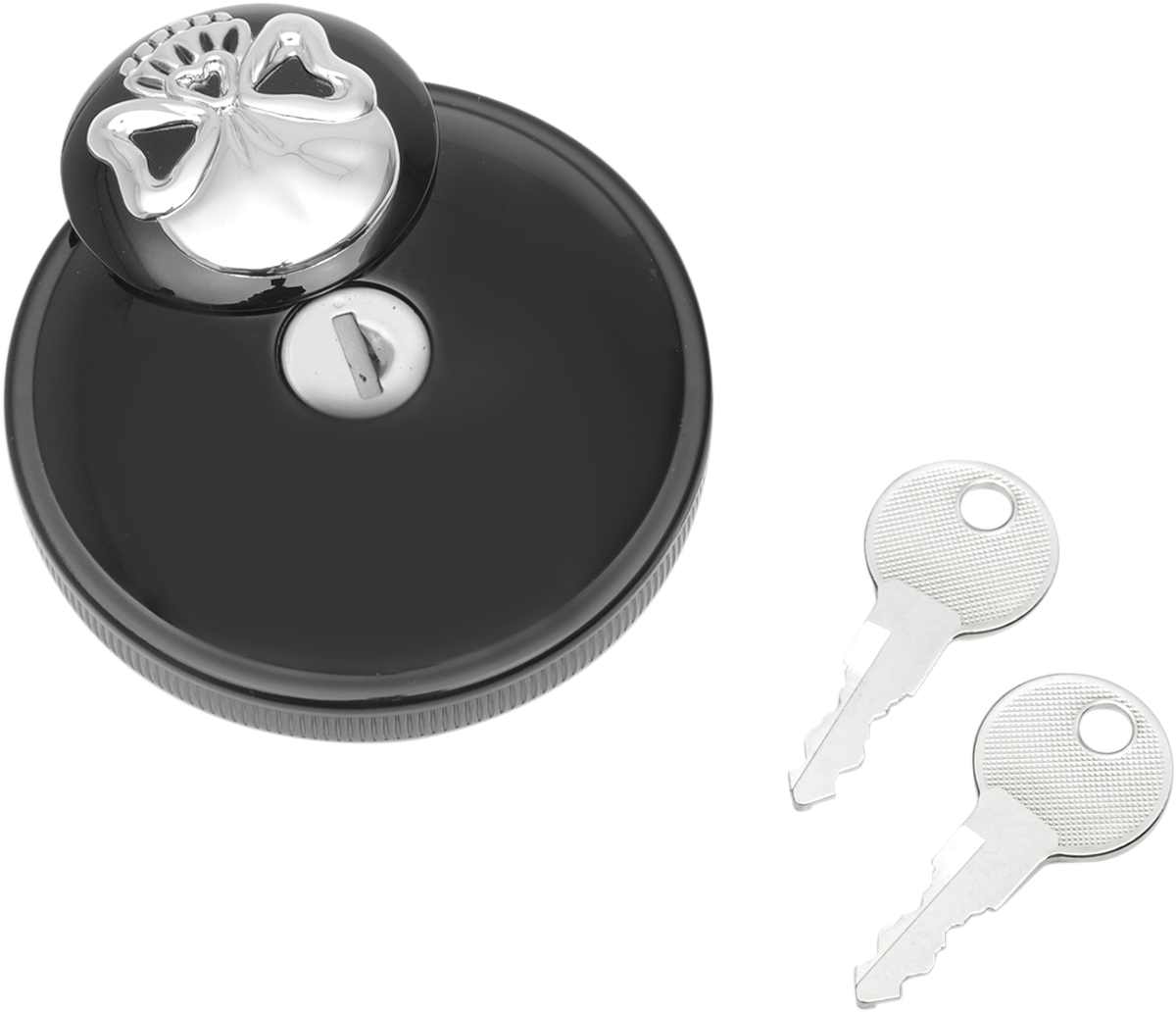 DRAG SPECIALTIES Tapa de gasolina - Bloqueo de cráneo ventilado - Negro 03-0320ABS-A