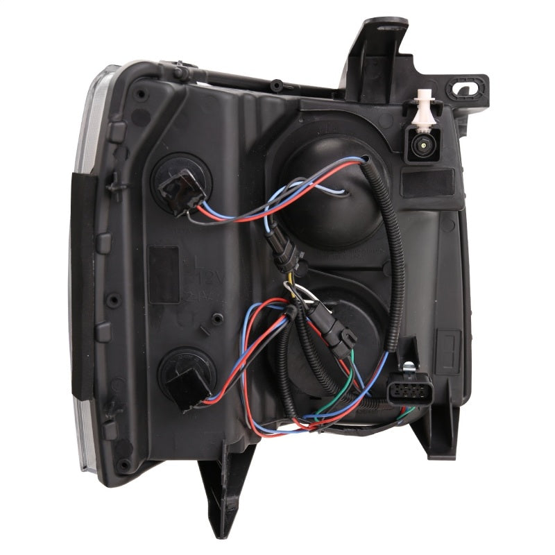 ANZO 07-13 Chevrolet Silverado 1500 Plank Style Projector Headlights Black w/ Amber 111410