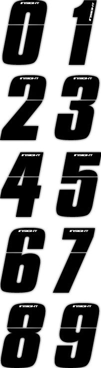 INSIGHT 3" Digit Black #0 10/Pk INNB075BKBK