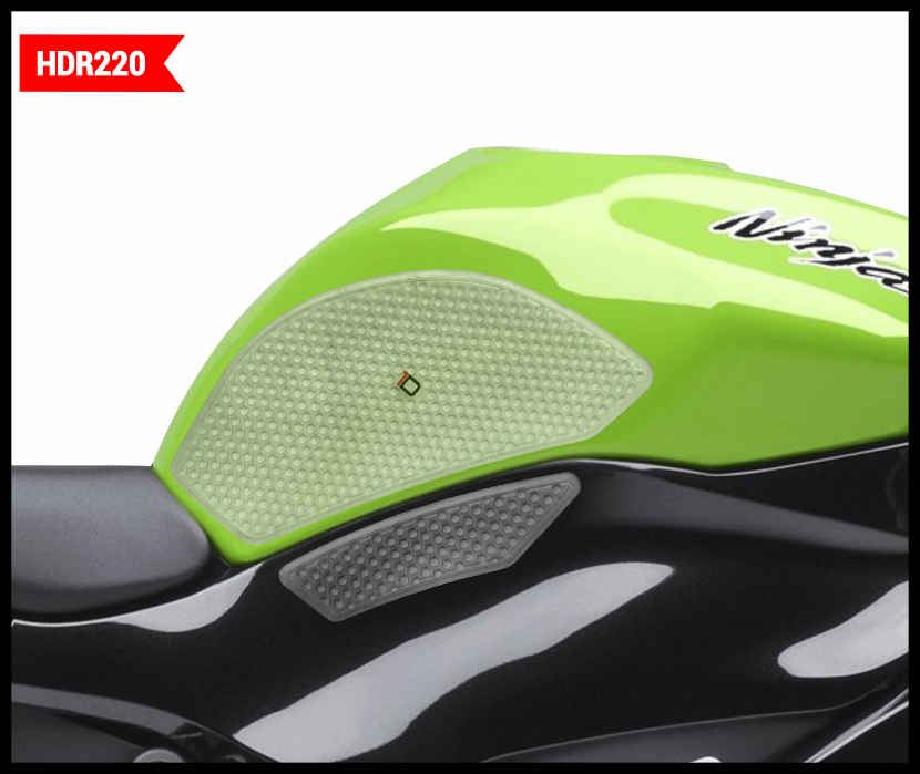 ONE EMBLEMSHdr Tank Side Pad Clear KawHDR220