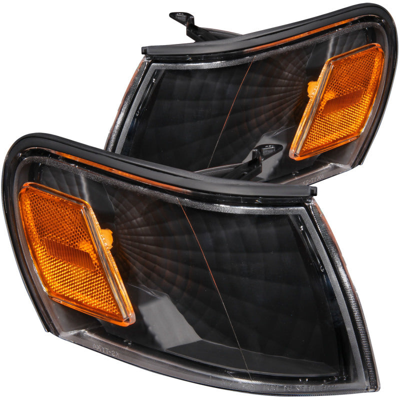ANZO Corner Lights 1993-1997 Toyota Corolla Euro Corner Lights Black w/ Amber Reflector 521036