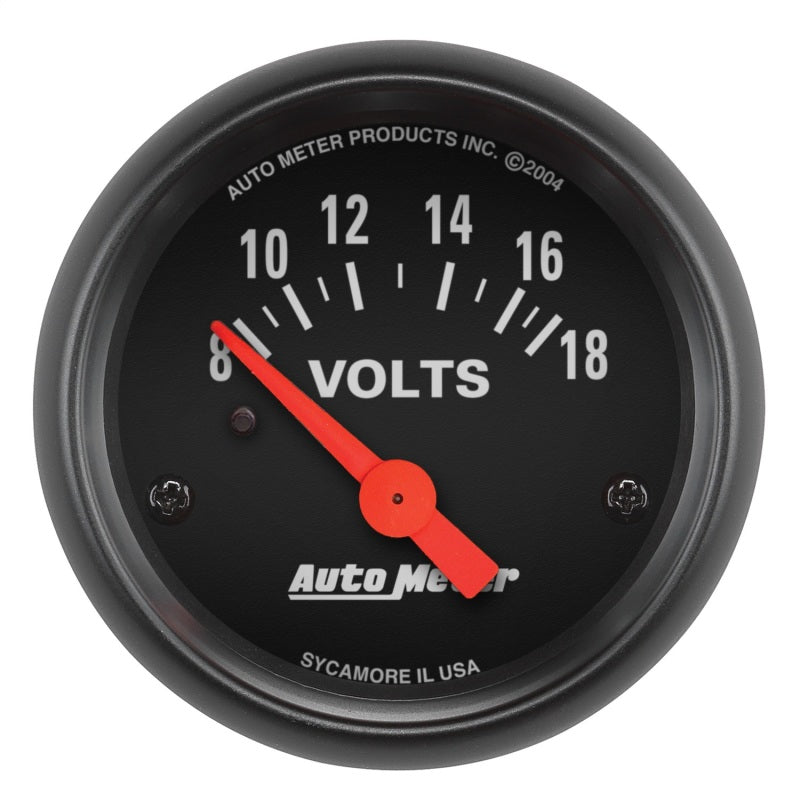 Autometer Z-Series 52mm 8-18 Volts Volmeter Gauge 2645