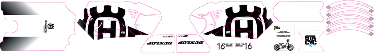 D'COR VISUALS STACYC Stability Cycle Graphic Kit - 12" & 16" - Husky 10-80-206