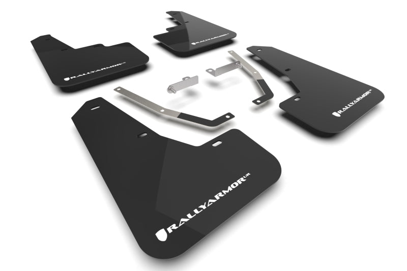 Rally Armor 2024 Subaru Crosstrek Black UR Mud Flap White Logo MF106-UR-BLK-WH