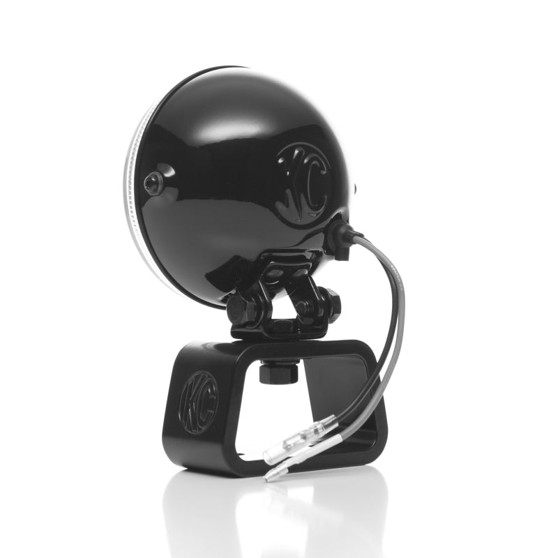 KC HiLiTES Rally 400 4in. Round Halogen Light 55w Spread Beam (Pair Pack System) - Black 490