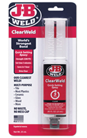 Jb Weld Clearweld Syringe - 25ml 446015
