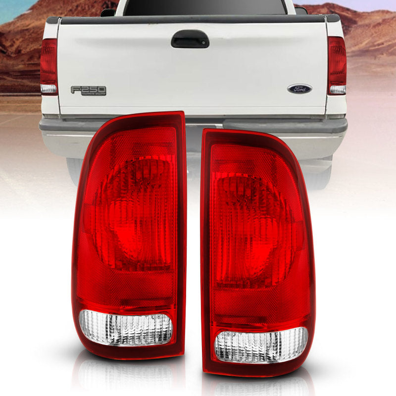 ANZO 1997-2003 Ford F-150 Taillight Red/Clear Lens (OE Replacement) 311307