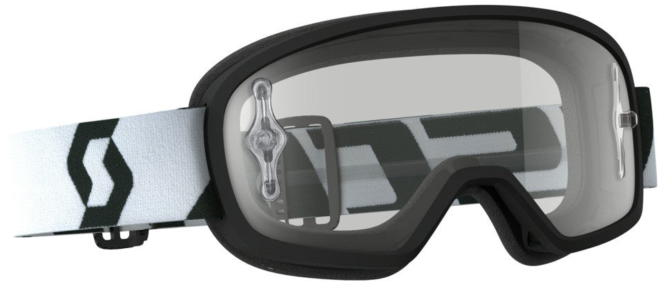 SCOTT Buzz Pro Goggle Black/White W/Clear Works Lens 262602-1007113