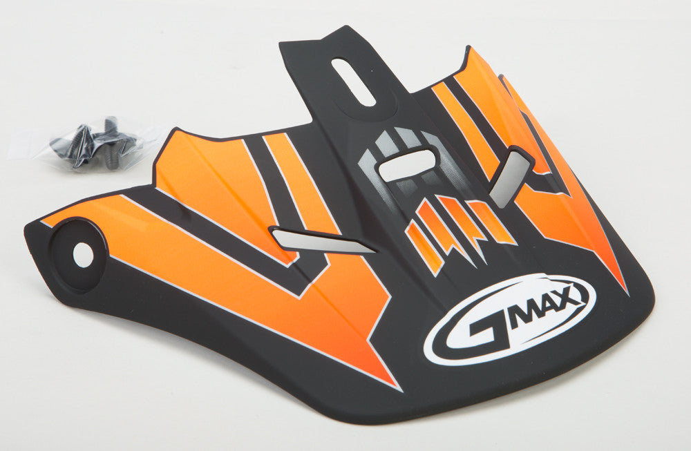 GMAX Visor W/Screws Race Gm-46.2y Black/Hi-Vis Orange Ys-Yl G046126