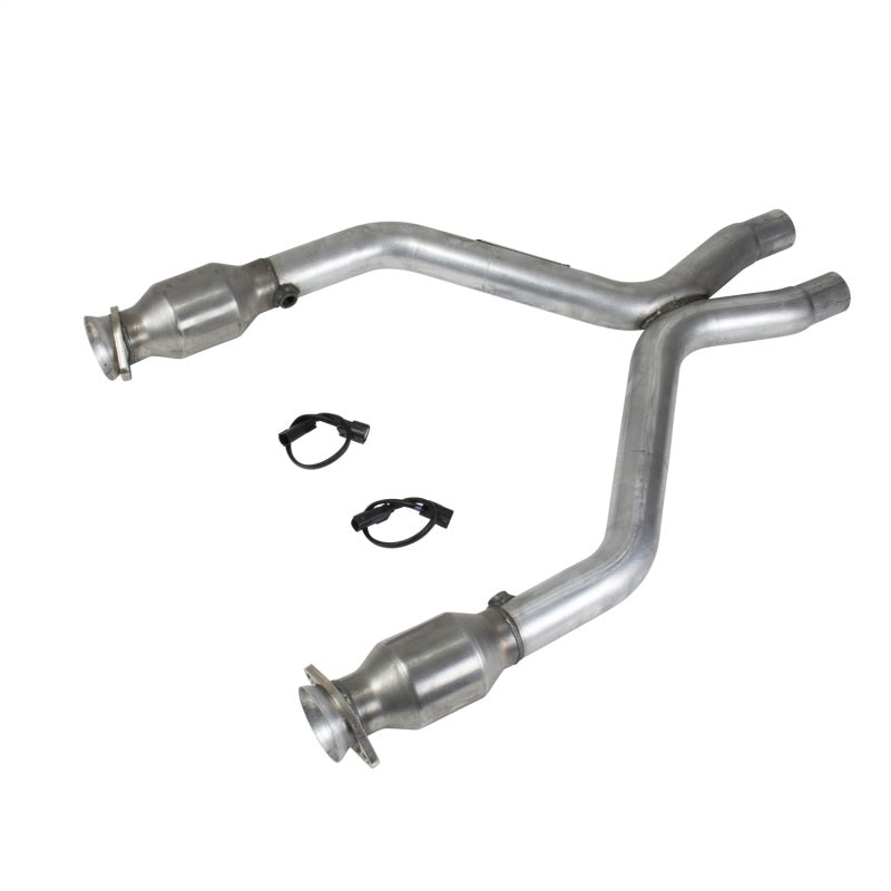 BBK 11-14 Mustang 3.7 V6 Short Mid X Pipe With Catalytic Converters 2-1/2 For BBK Long Tube Headers 1461