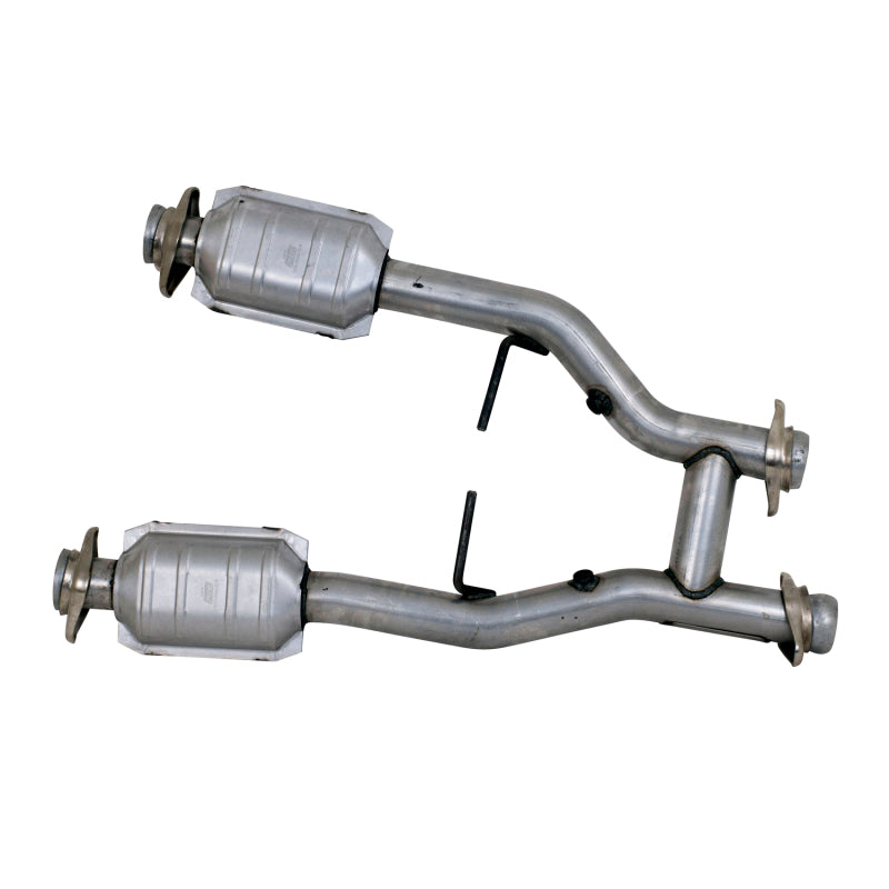 BBK 96-04 Mustang 4.6 GT / Cobra Short Mid H Pipe w Catalytic Converters 2-1/2 For Long Tube Headers 1538