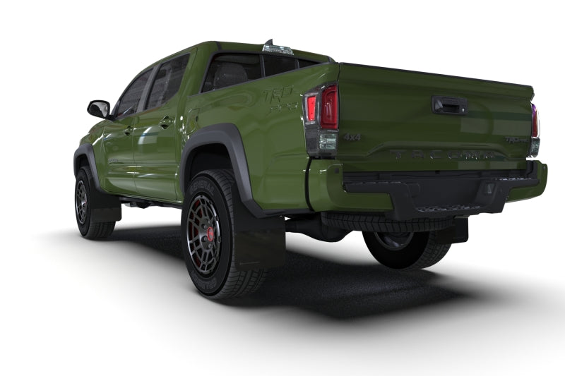Rally Armor 16-22 Toyota Tacoma Black Mud Flap w/ Grey Logo MF94-BLK-GRY