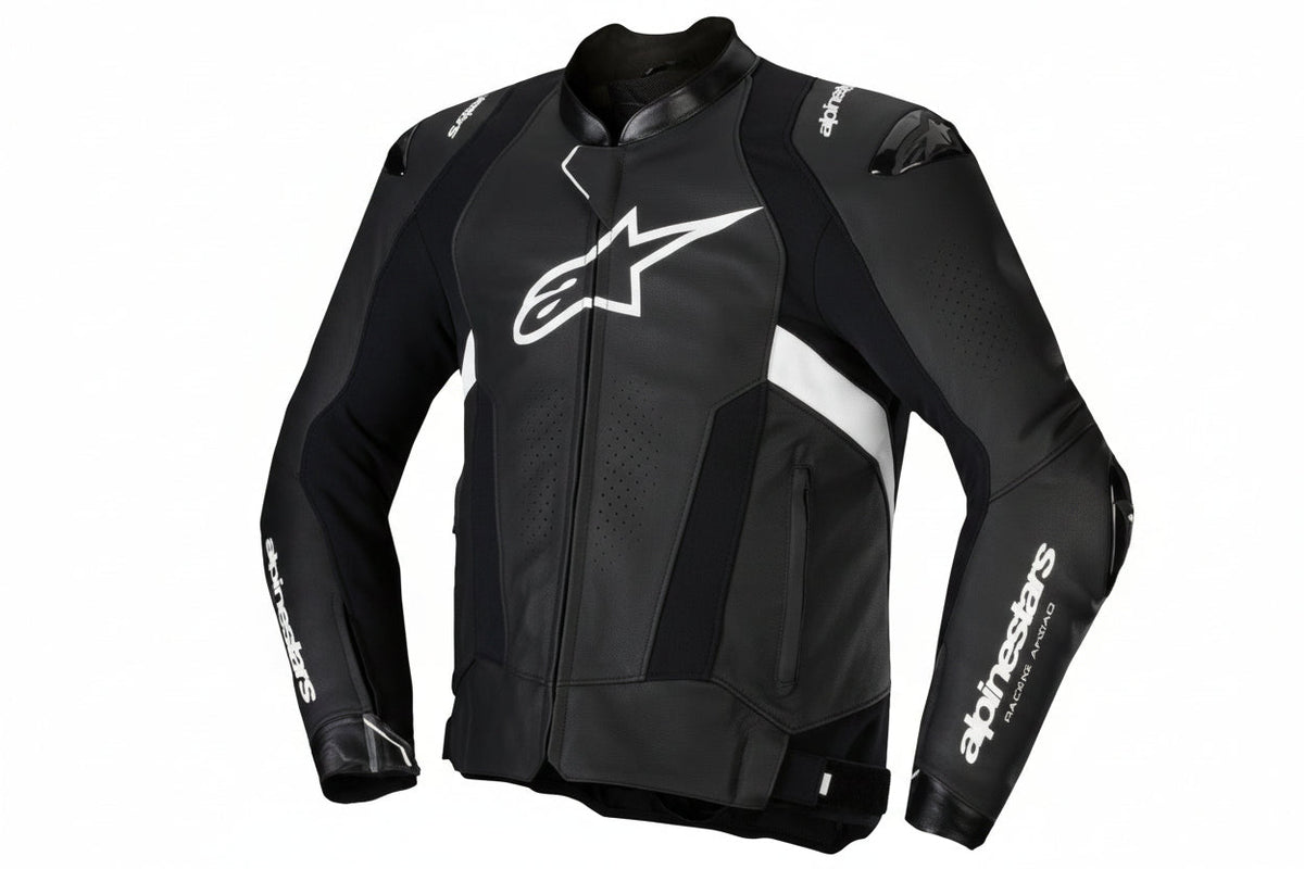 ALPINESTARS Missile v3 Leather Jacket - Black/White - US 38 / EU 48 3100125-12-48
