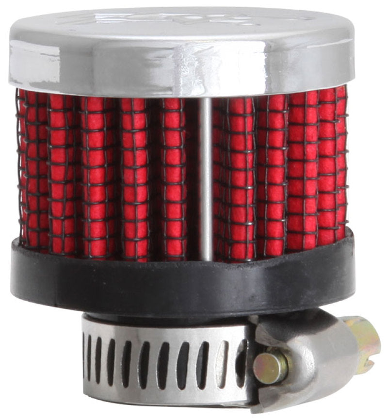 K&N Rubber Base Crankcase Vent Filter - 0.55in Flange ID 1.375in OD 1.125in Height 62-2480