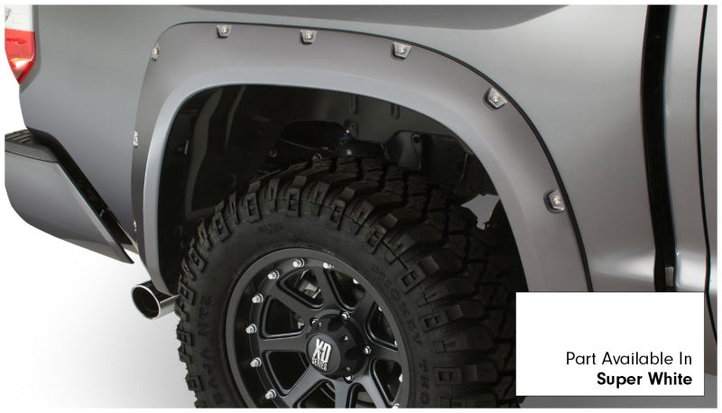 Bushwacker 16-18 Toyota Tundra Fleetside Pocket Style Flares 4pc 66.7/78.7/97.6in Bed - Super White 30918-13