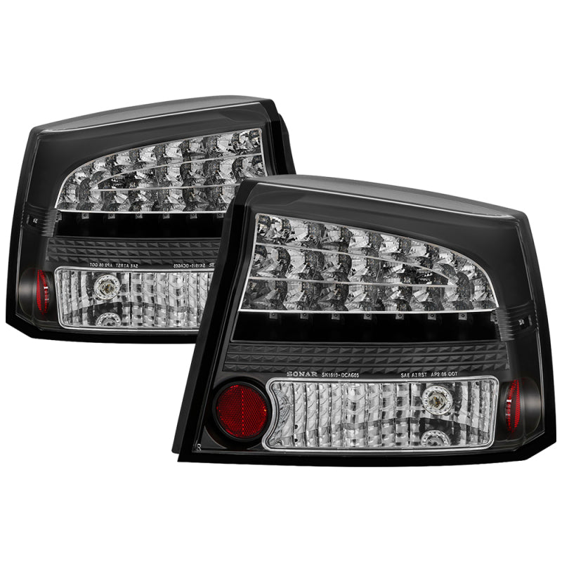 Spyder Dodge Charger 06-08 LED Tail Lights Black ALT-YD-DCH05-LED-BK 5002273
