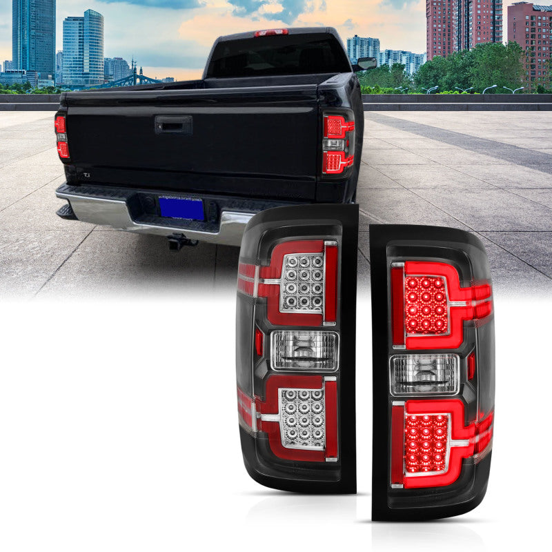 ANZO 2014-2018 Chevy Silverado 1500 LED Taillights Black 311289