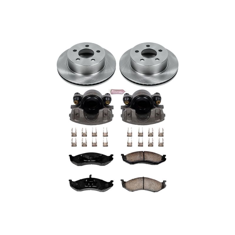 Power Stop 99-01 Jeep Cherokee Front Autospecialty Brake Kit w/Calipers KCOE2152