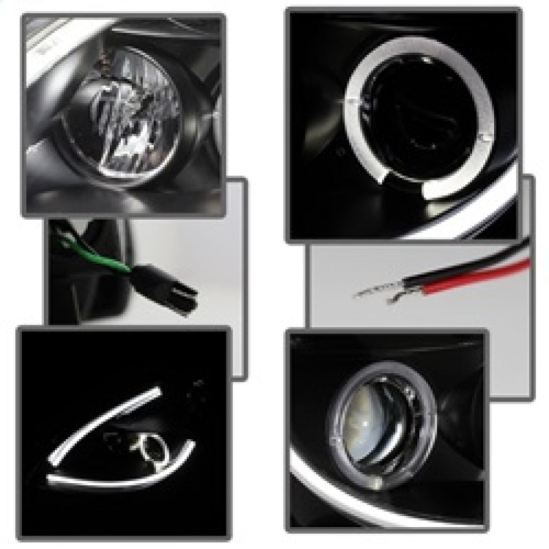 Spyder Nissan Altima 4Dr 10-12 Projector Headlights Light DRL LED Halo Blk PRO-YD-NA104D-LTDRL-BK 5076830