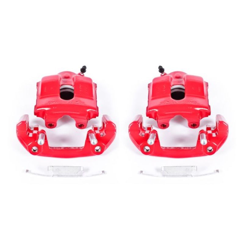 Power Stop 92-98 BMW 318i Front Red Calipers w/Brackets - Pair S1618