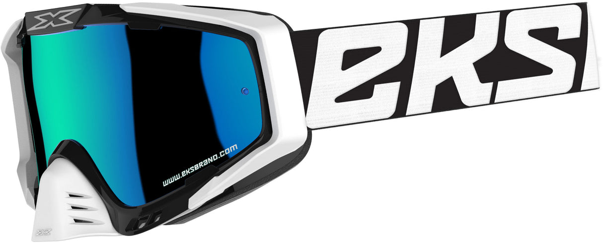 EKS BRAND Outrigger Goggle Blk/Wht/Blue W/Blue Mirror 067-50185