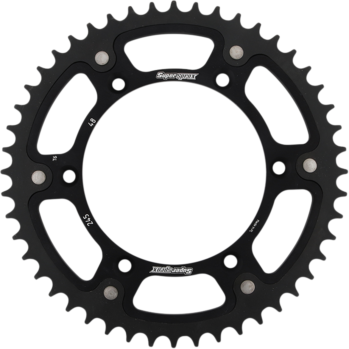 SUPERSPROX Stealth Rear Sprocket - 48 Tooth - Black - Yamaha RST-245-48-BLK
