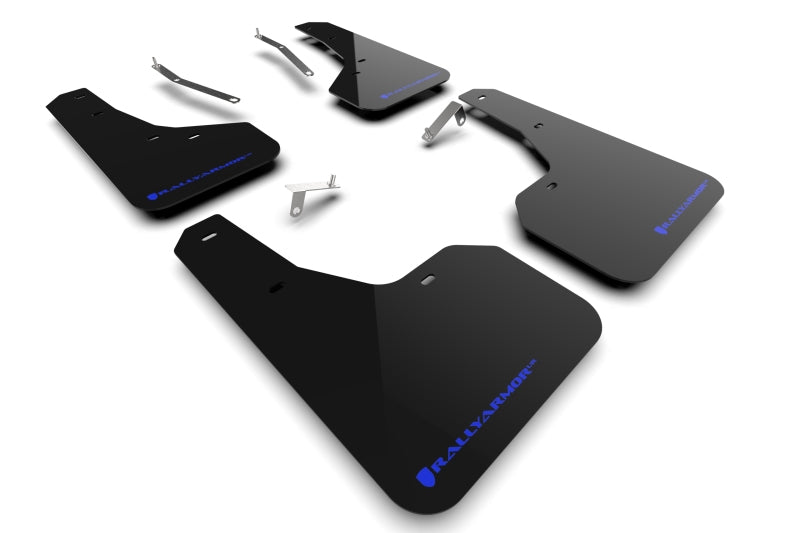 Rally Armor 2022 Subaru Forester (Incl. Wilderness) UR Black Mud Flap w/ Blue Logo MF82-UR-BLK/BL