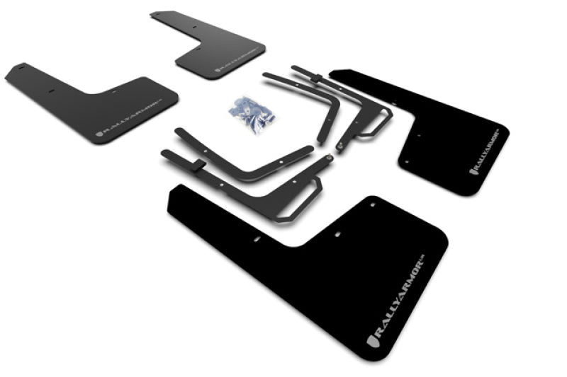 Rally Armor 17-19 Ford F-150 Raptor UR Black Mud Flap w/ Silver Logo MF53-UR-BLK/SIL