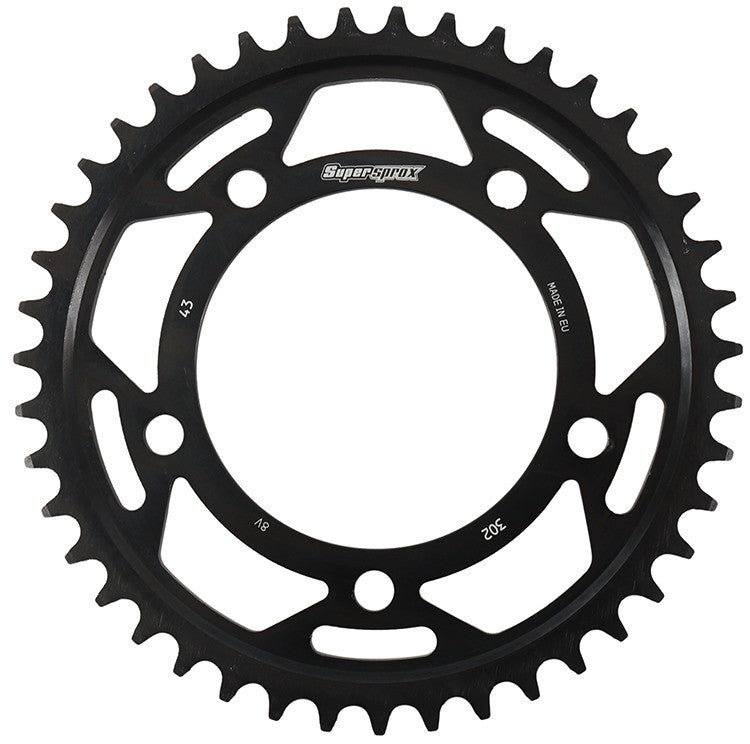 SUPERSPROX Rear Edge Sprocket Steel 43t-530 Blk Hon RFA-302-43-BLK