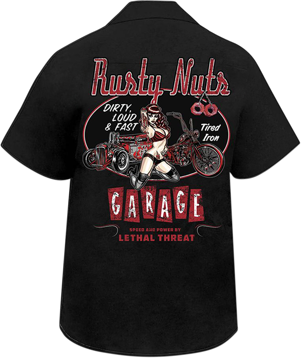 LETHAL THREAT Rusty Nuts Shirt - Black - 2XL HW50197XXL