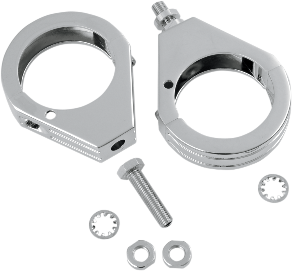 DRAG SPECIALTIES Señal de giro - Abrazadera - 49 mm - Cromo 76673