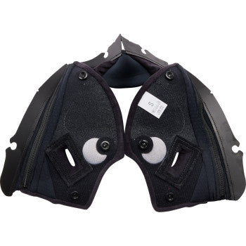 Almohadillas para mejillas AGV Pista GP RR - Negro/Rojo - Pequeñas 2018500056606S