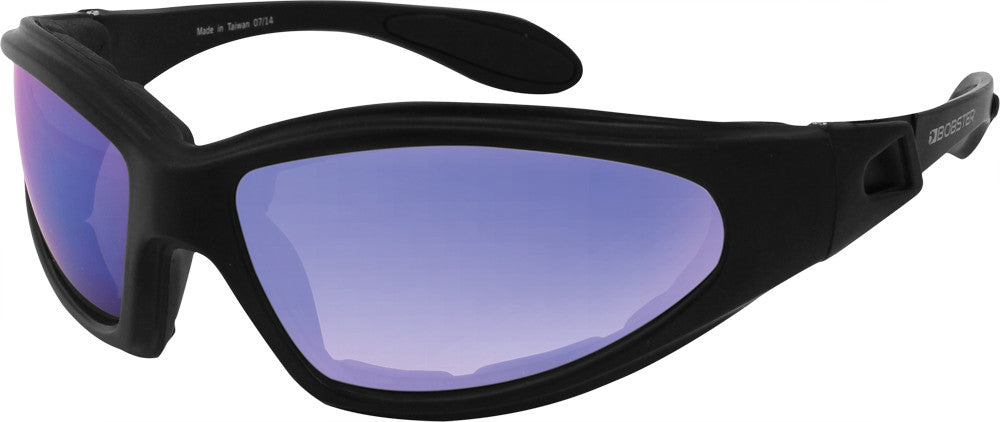 BOBSTER Gxr Sunglasses Black W/Smoked Blue Mirror Lens GXR001SB